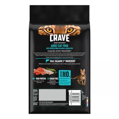 Product Crave High Protein Adult Dry Cat Food - Grain Free, Salmon & Ocean Whitefish