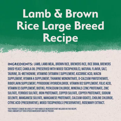 Product Natural Balance Limited Ingredient With-Grain Large Breed Adult Dry Dog Food - Lamb & Brown Rice