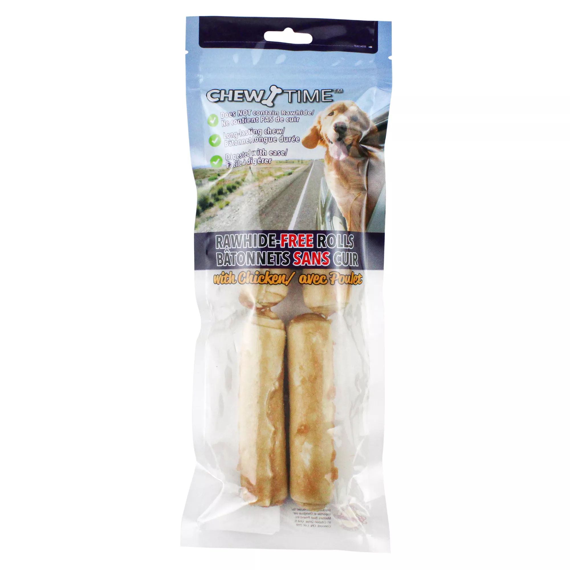 Chew Time&trade; Rawhide Free Rolls Dog Treat