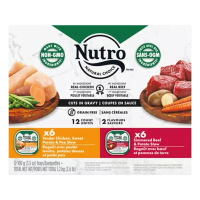 Product Nutro Natural Choice Adult Wet Dog Food Grain Free Beef & Chicken Variety Pack, 12ct