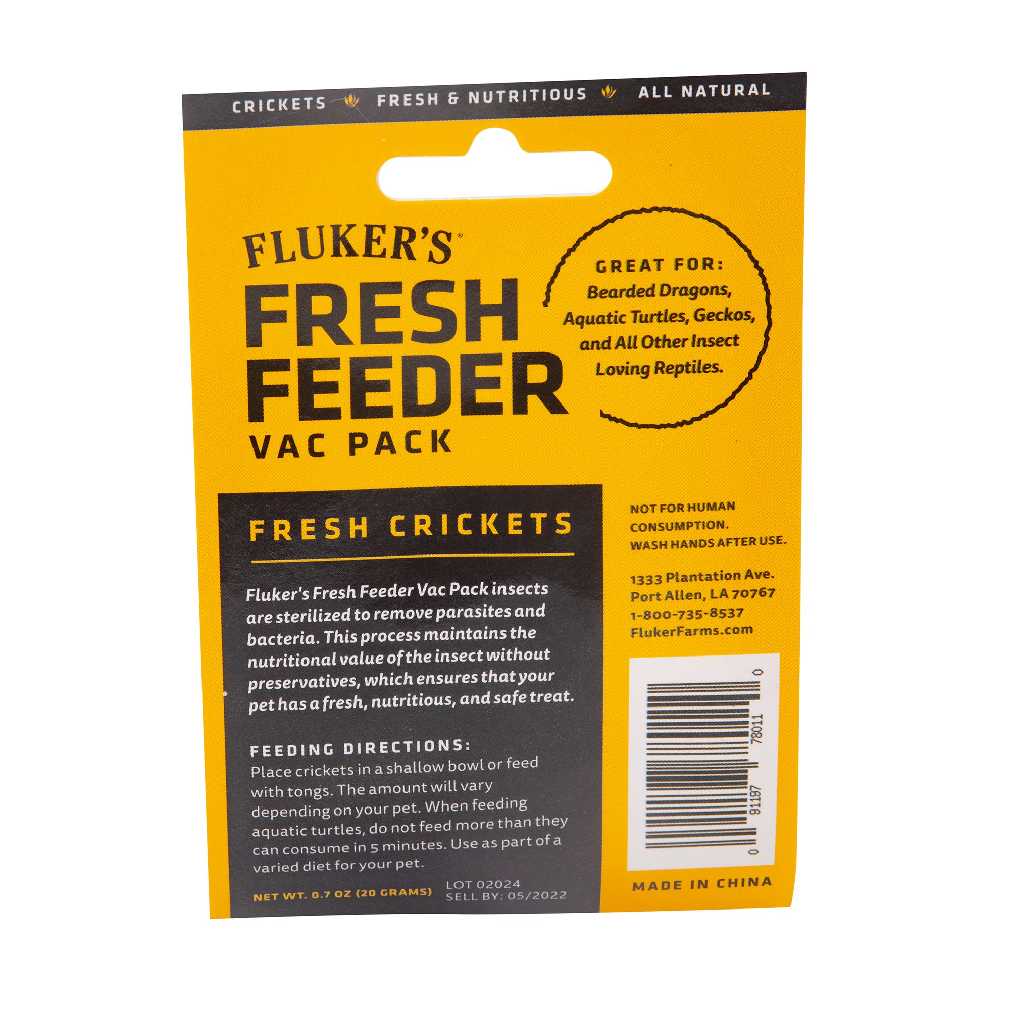 Fluker's® Fresh Feeder Vac Pack Crickets - thumbnail 2