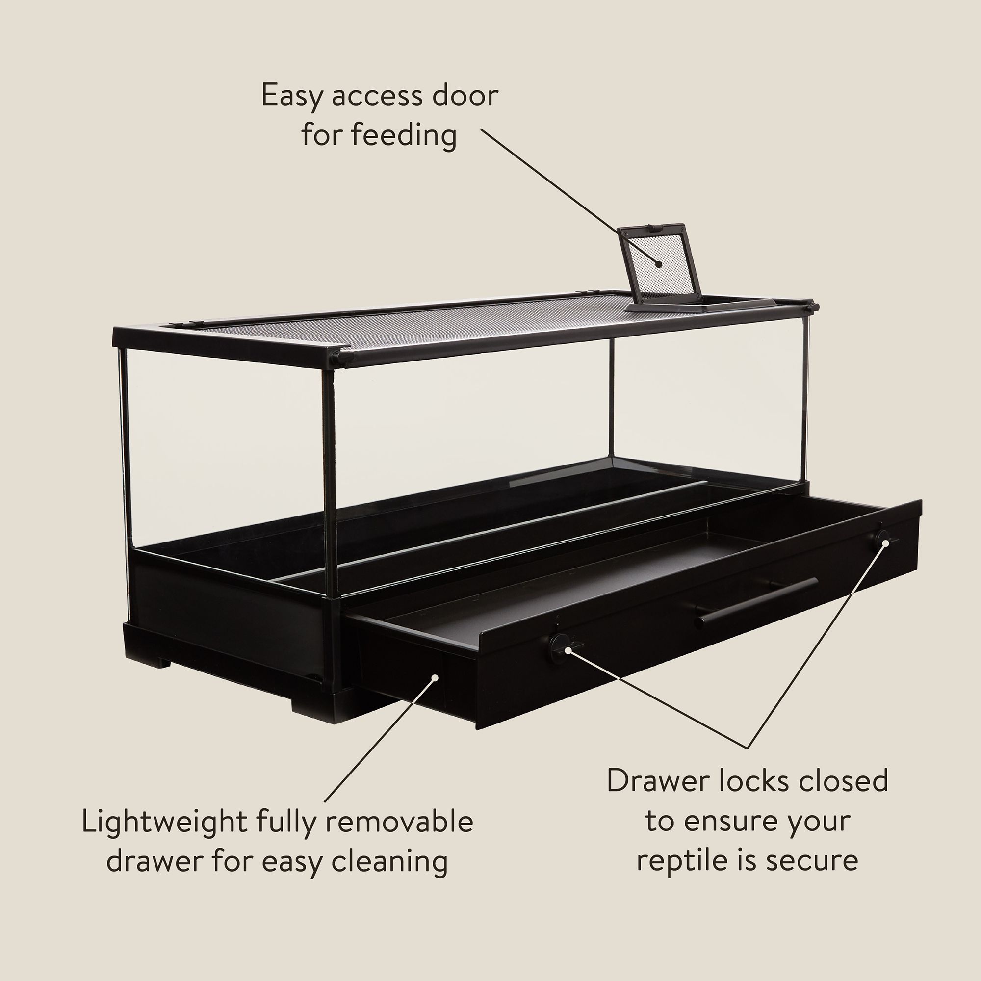Thrive Easy Clean Reptile Terrarium - 20 gallon - 30x12x12 - thumbnail 3