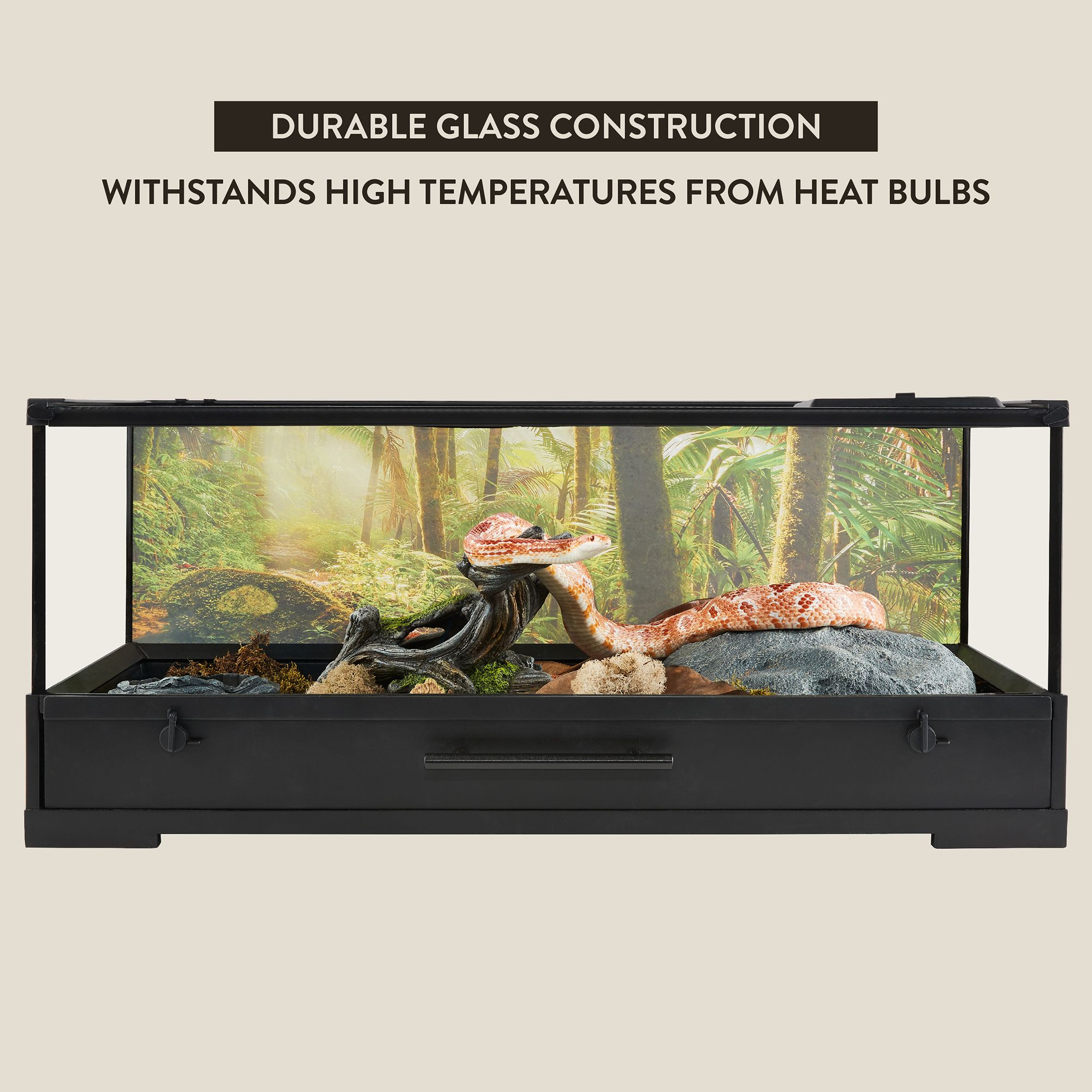 Thrive Easy Clean Reptile Terrarium - 20 gallon - 30x12x12 - thumbnail 4