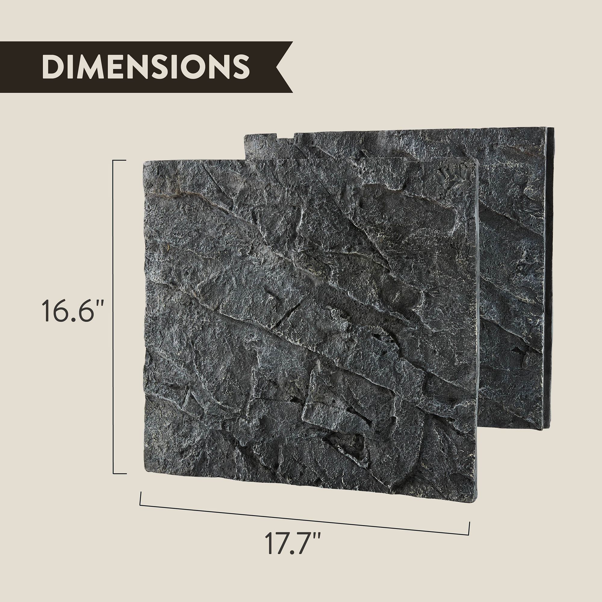 Thrive Temperate 3D Slate Background - Terrarium Background - 40 Gal - thumbnail 2