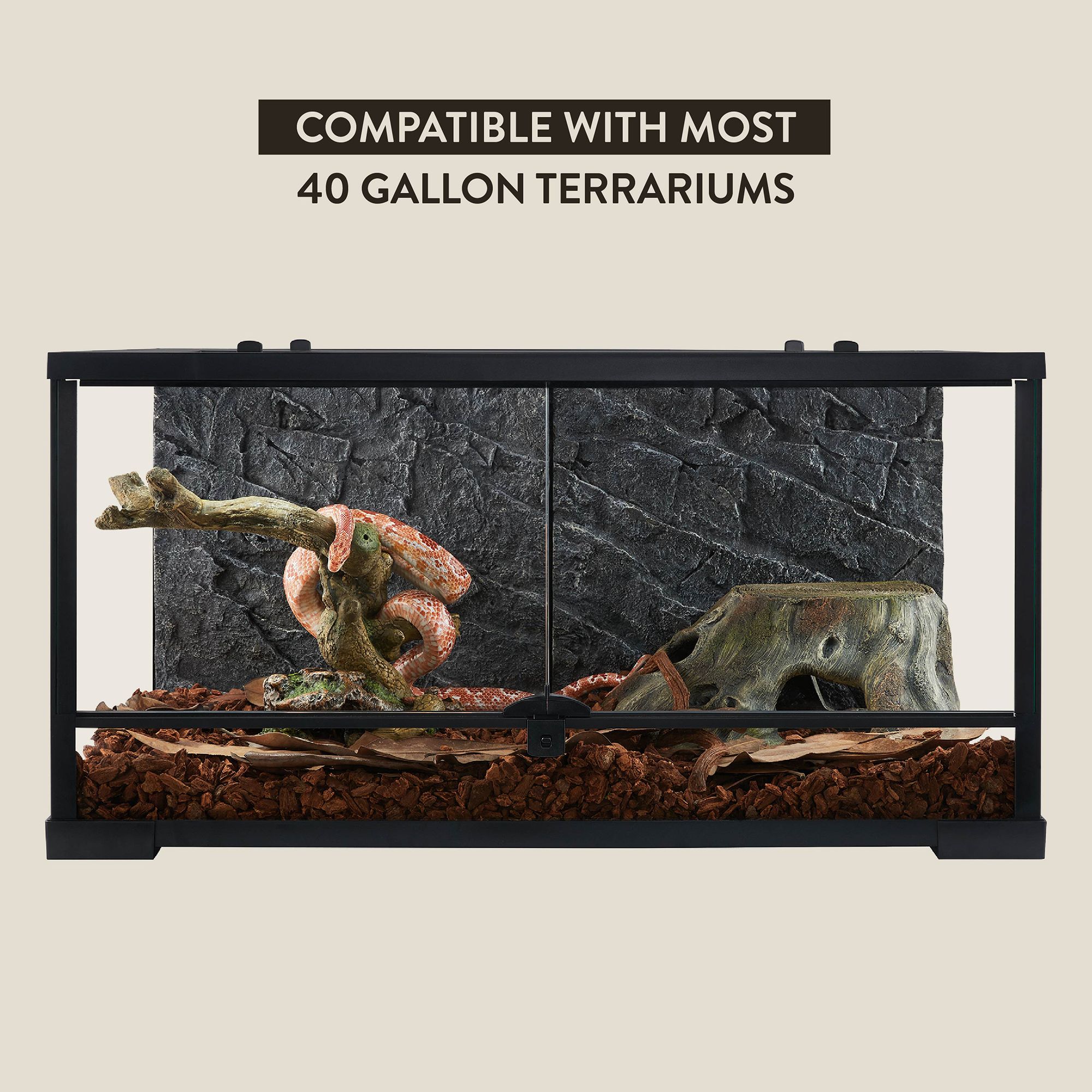 Thrive Temperate 3D Slate Background - Terrarium Background - 40 Gal - thumbnail 5