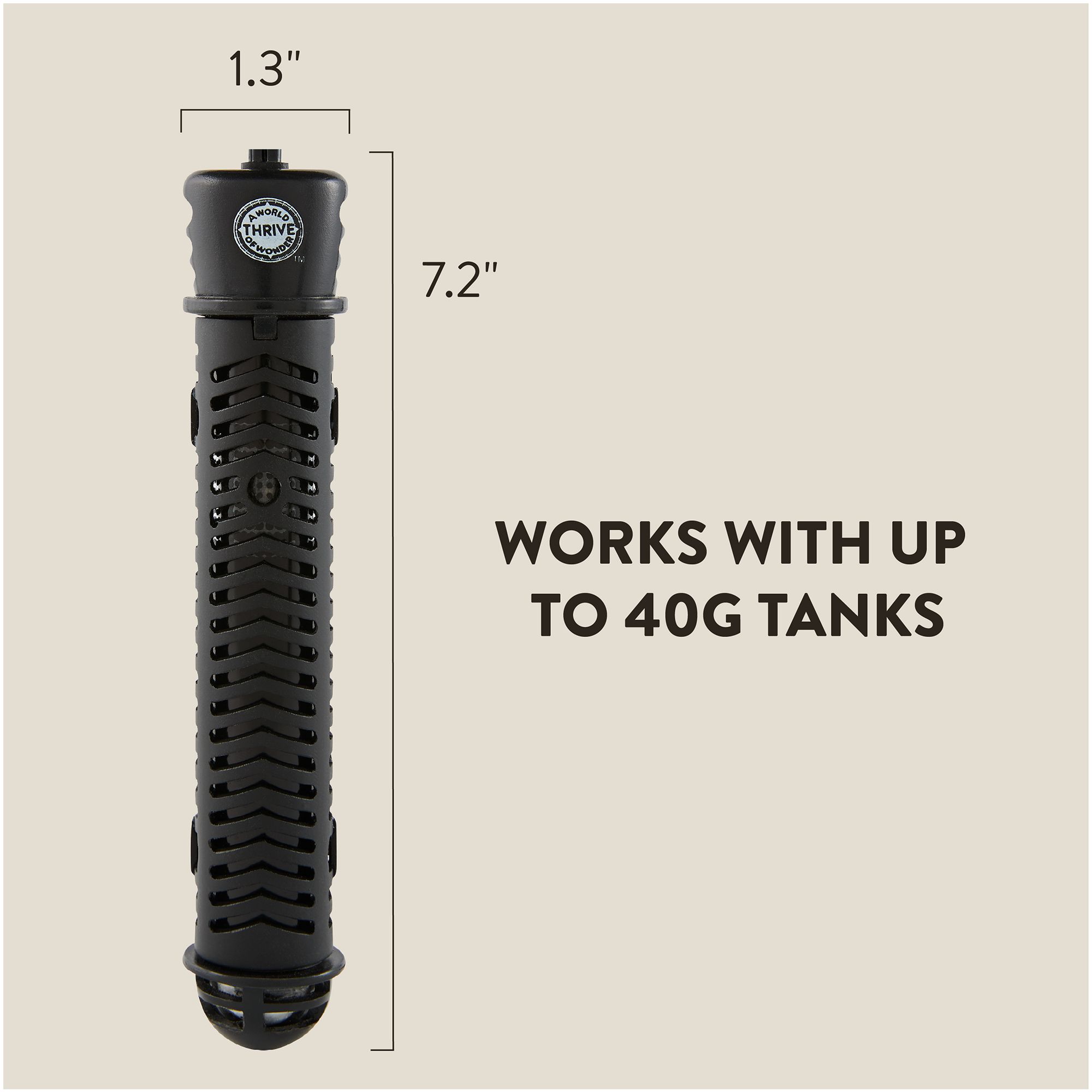 Thrive Semi-Aquatic Submersible Heater - Turtle Tank Heater - 200W - thumbnail 2