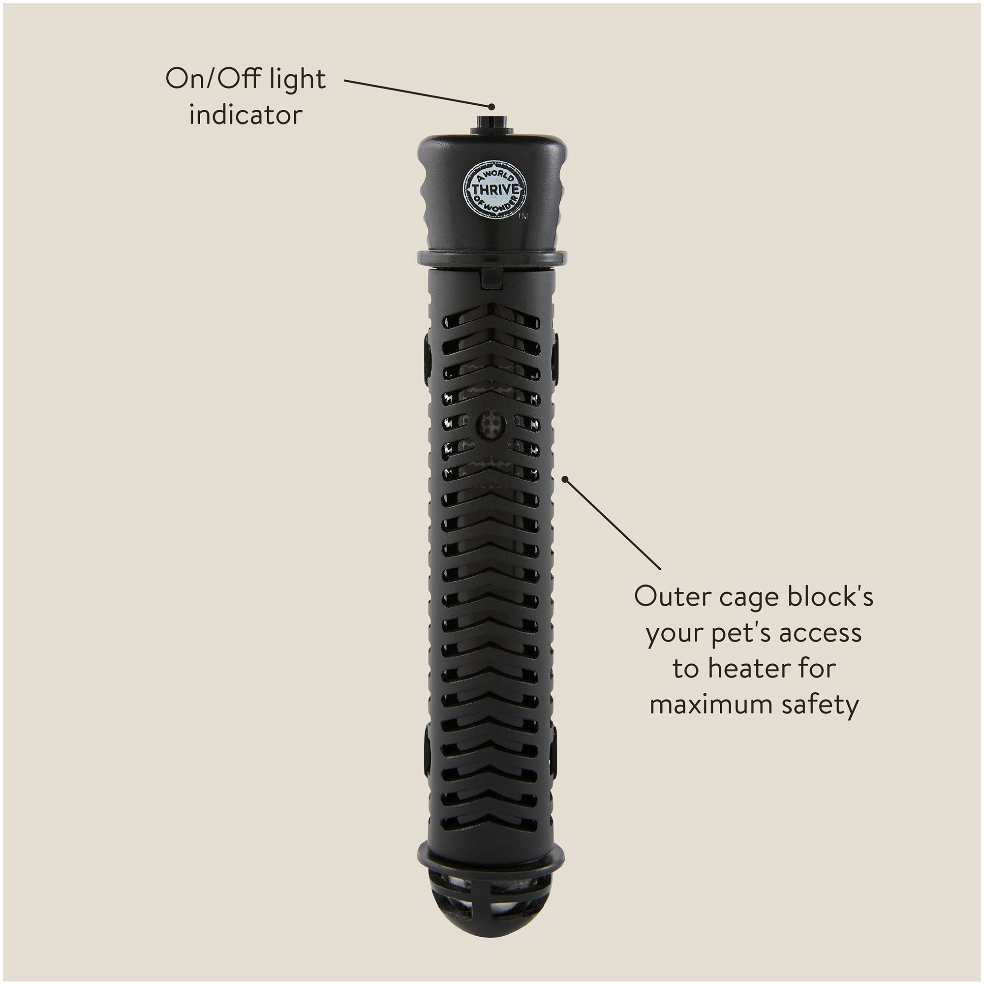 Thrive Semi-Aquatic Submersible Heater - Turtle Tank Heater - 200W - thumbnail 4