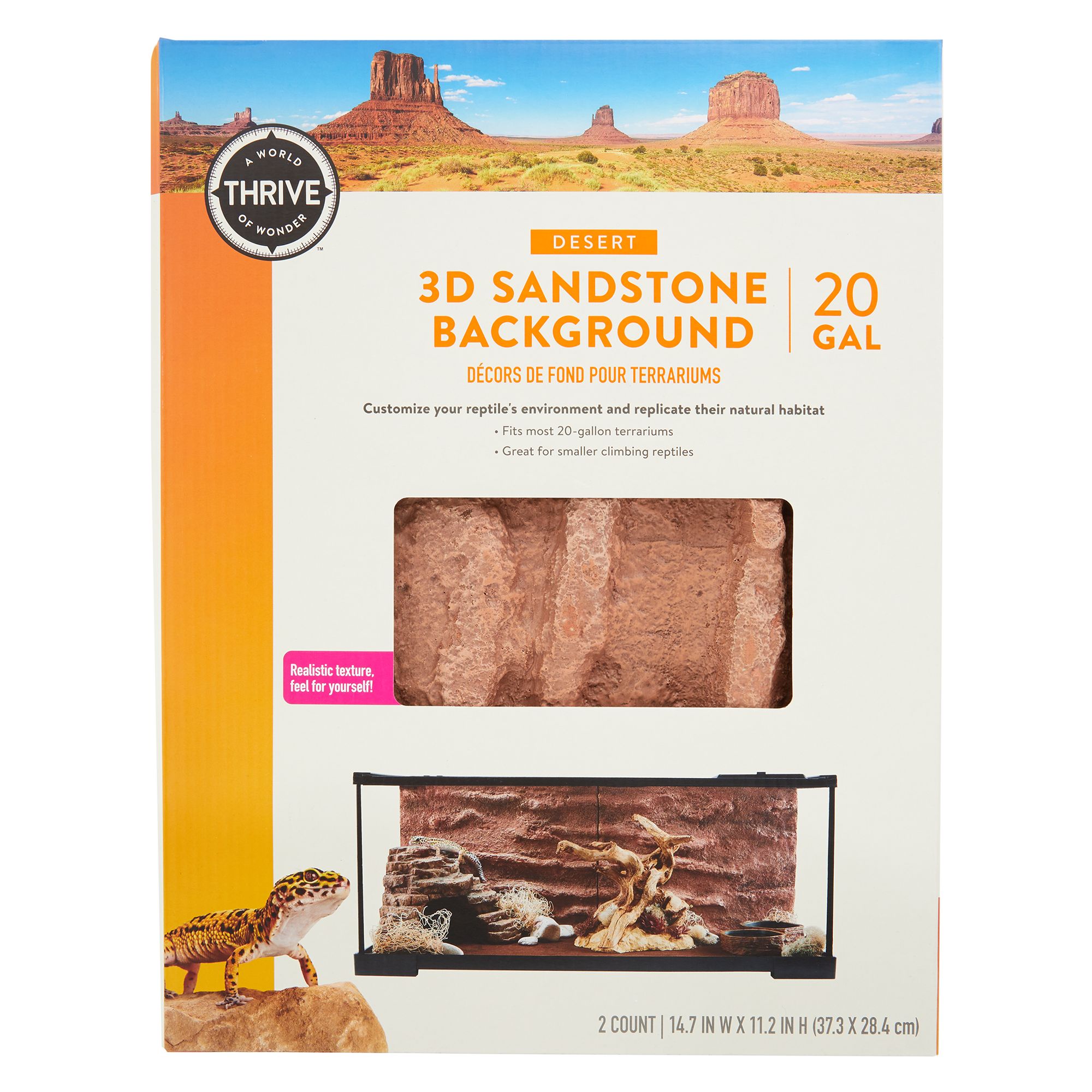 Thrive Desert 3D Sandstone Background reptile Habitat Décor PetSmart