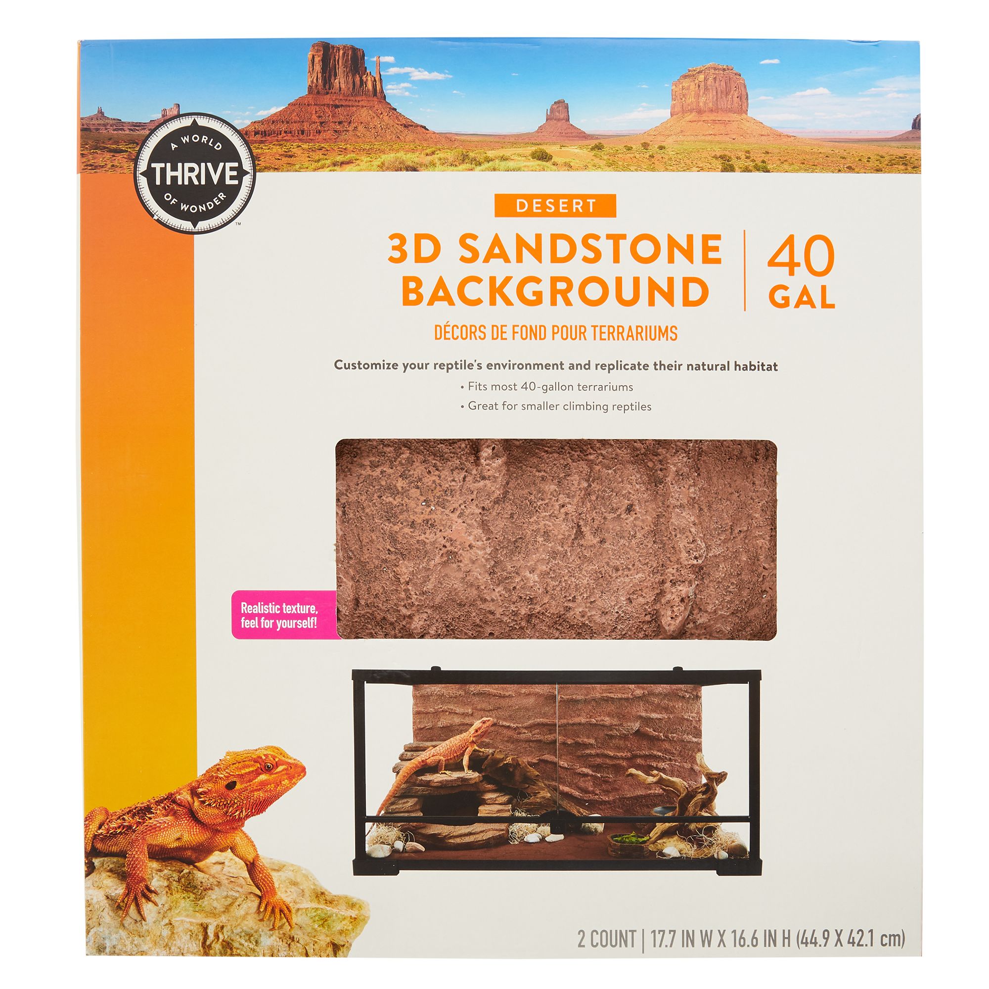 Thrive Desert 3D Sandstone Background | reptile Habitat Décor | PetSmart