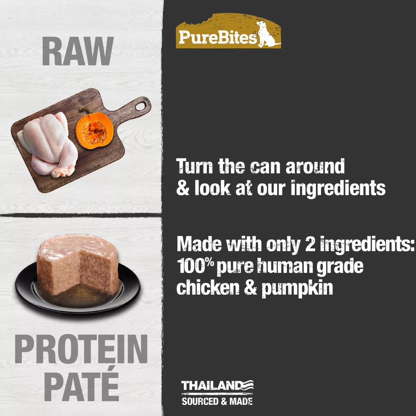 PureBites Pure Protein Chicken Pumpkin Pate All Life Stage Dog Food Topper