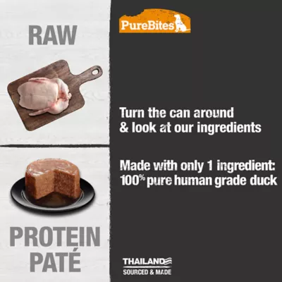 Product PureBites Pure Protein Duck Pate Adult Dog Food Topper