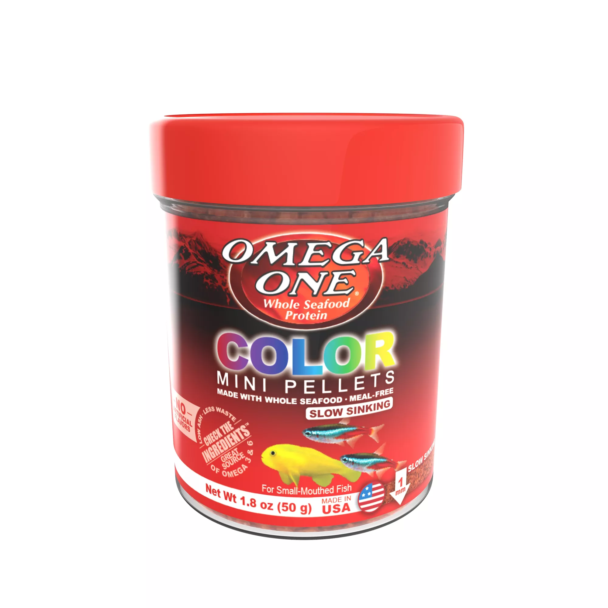 Omega&trade; One Slow-Sinking Color Mini Pellets