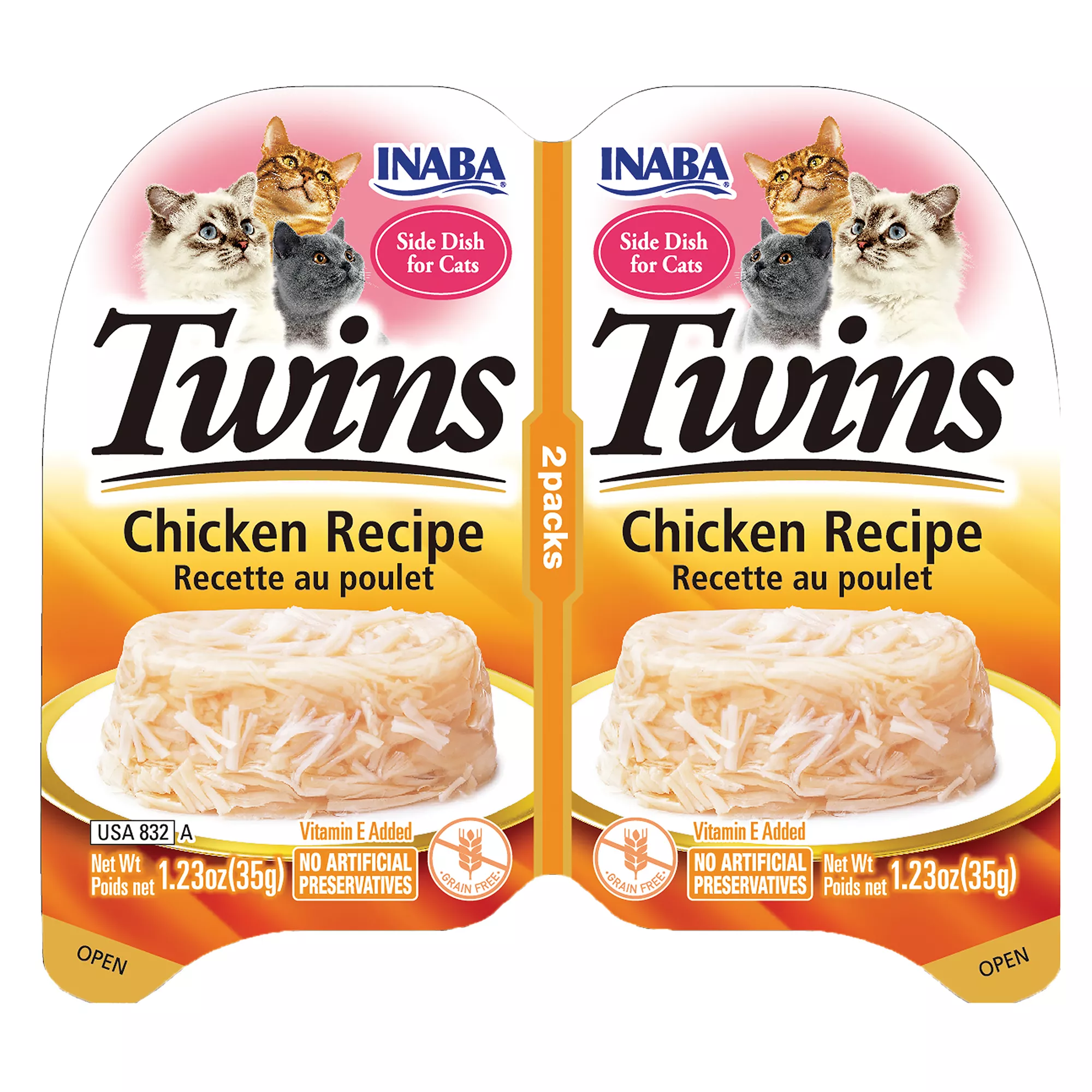 Inaba Twins Side Dish Cat Treat Cups - 2pk, Grain Free