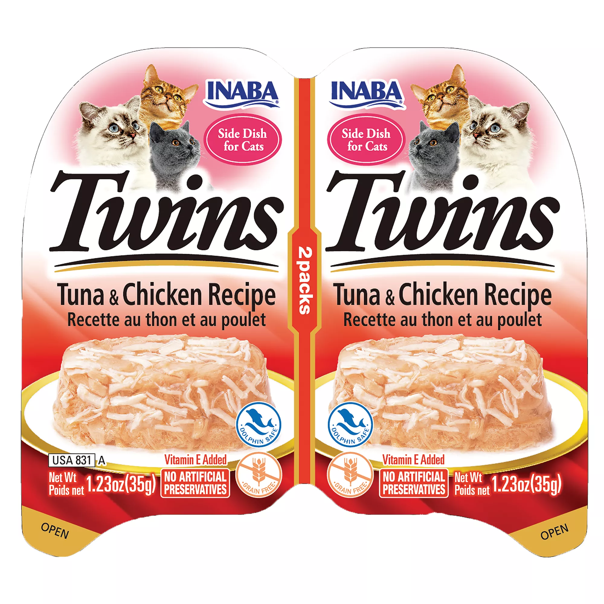 Inaba Twins Side Dish Cat Treat Cups - 2pk, Grain Free