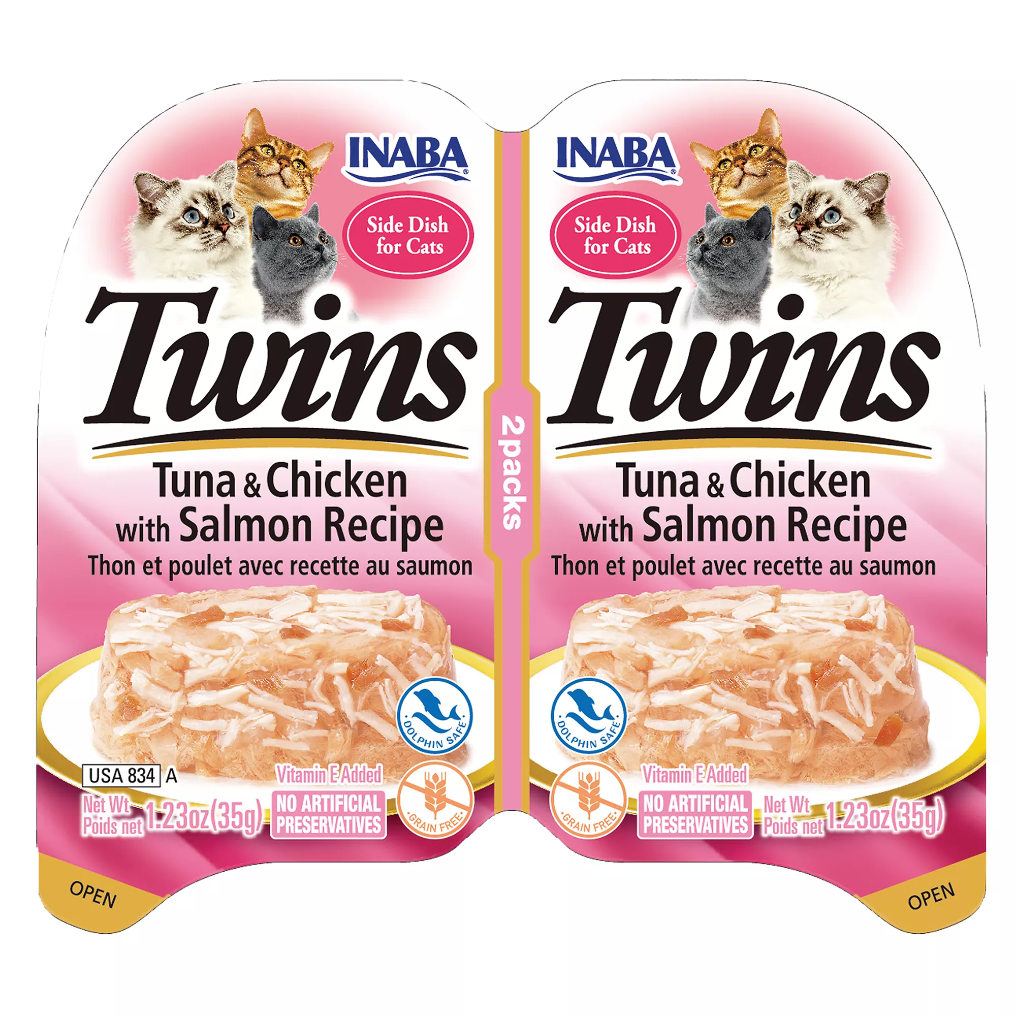 Inaba Twins Side Dish Cat Treat Cups - 2pk, Grain Free