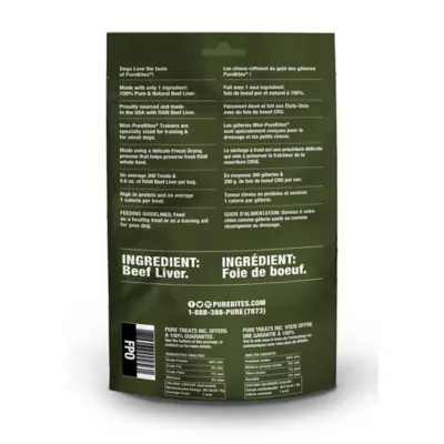 Product Mini-Purebites® Raw Freeze Dried Trainers Dog Treats - Beef Liver