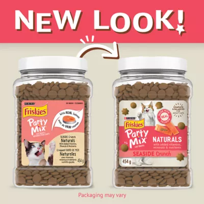 Product Friskies Party Mix Cat Treats Naturals Seaside Crunch with Real Fish, 454 g