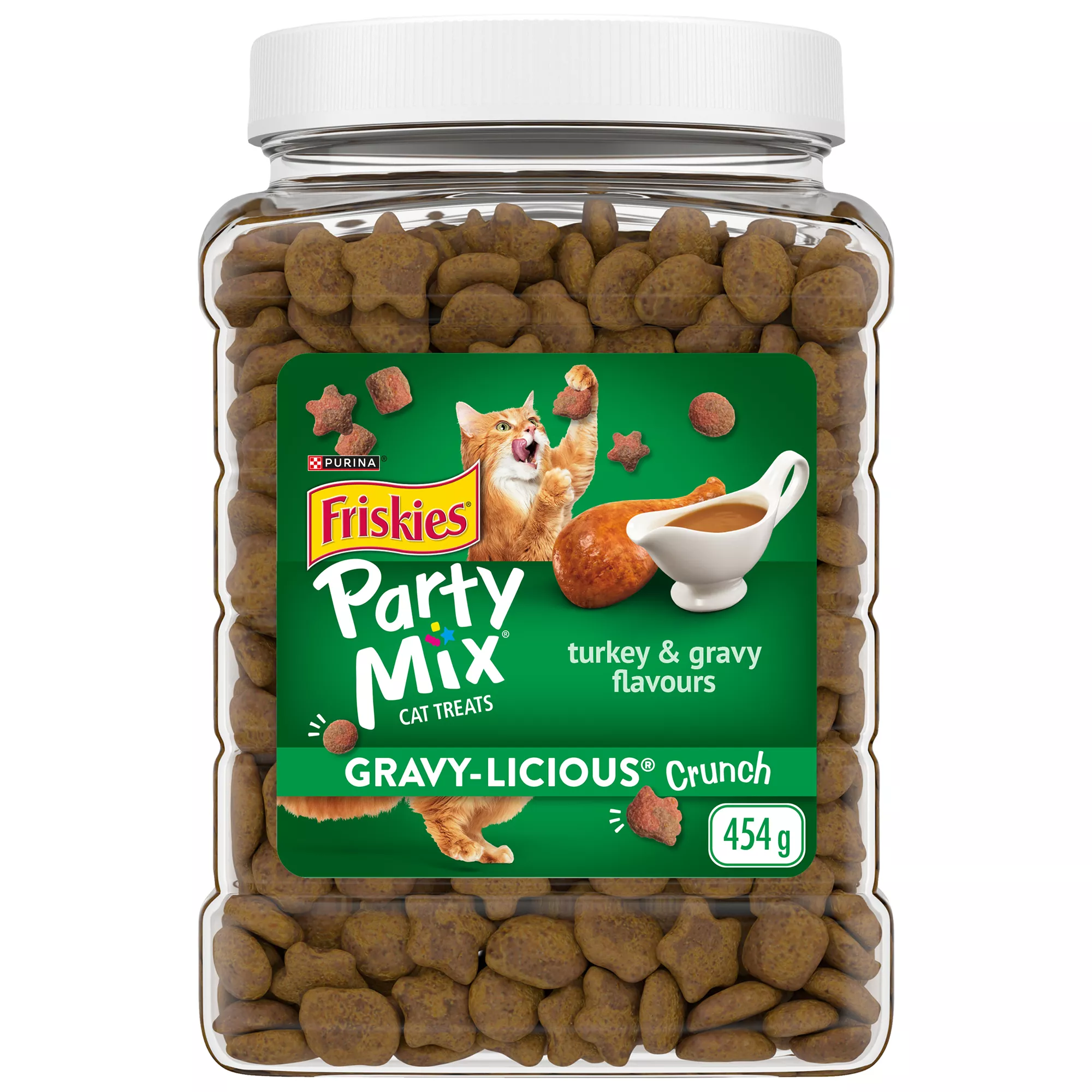 Purina® Friskies® Party Mix&trade; Gravy-liciuos Crunch Cat Treat - Turkey & Gravy