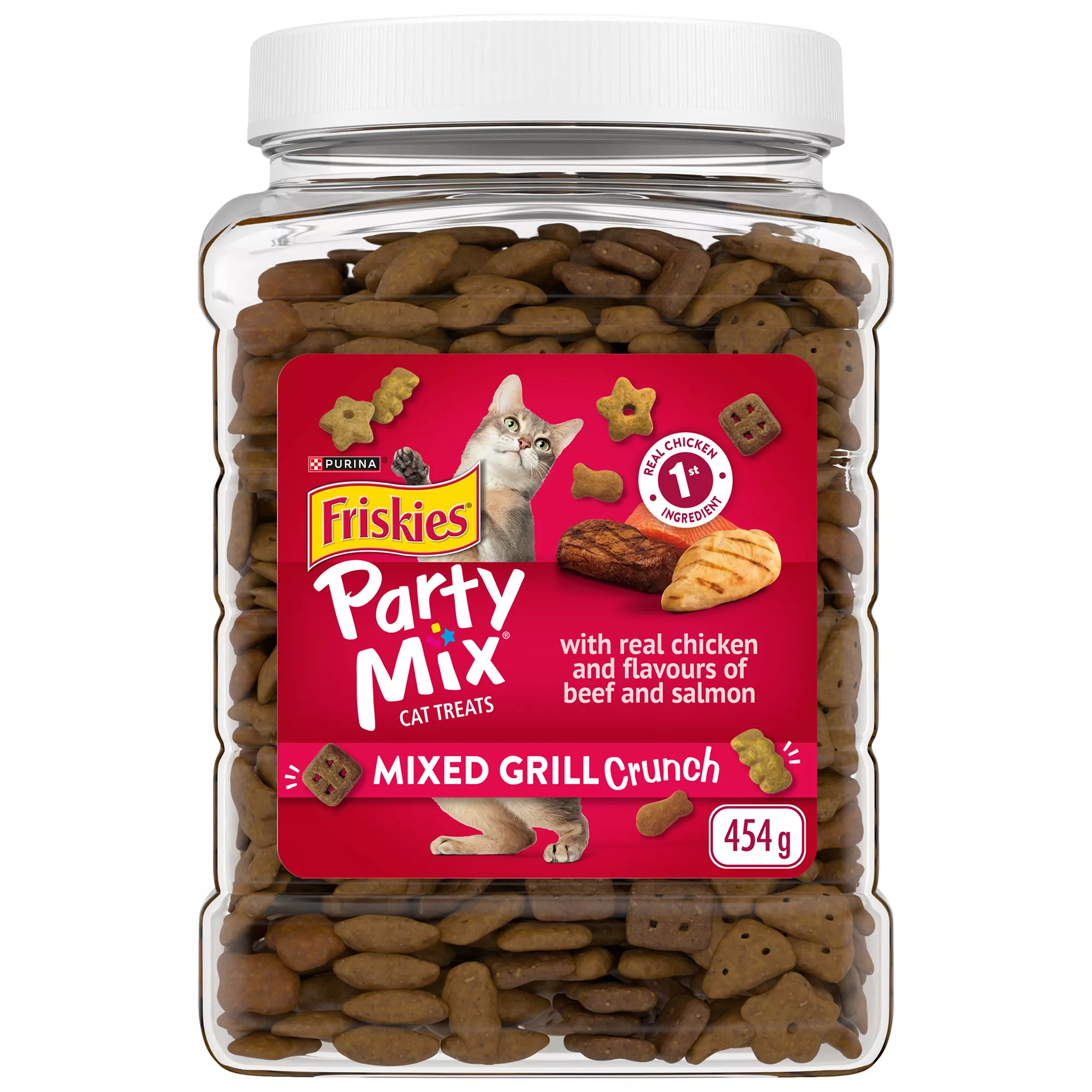 Purina® Friskies® Party Mix&trade; Mixed Grill Crunch Cat Treat - Chicken