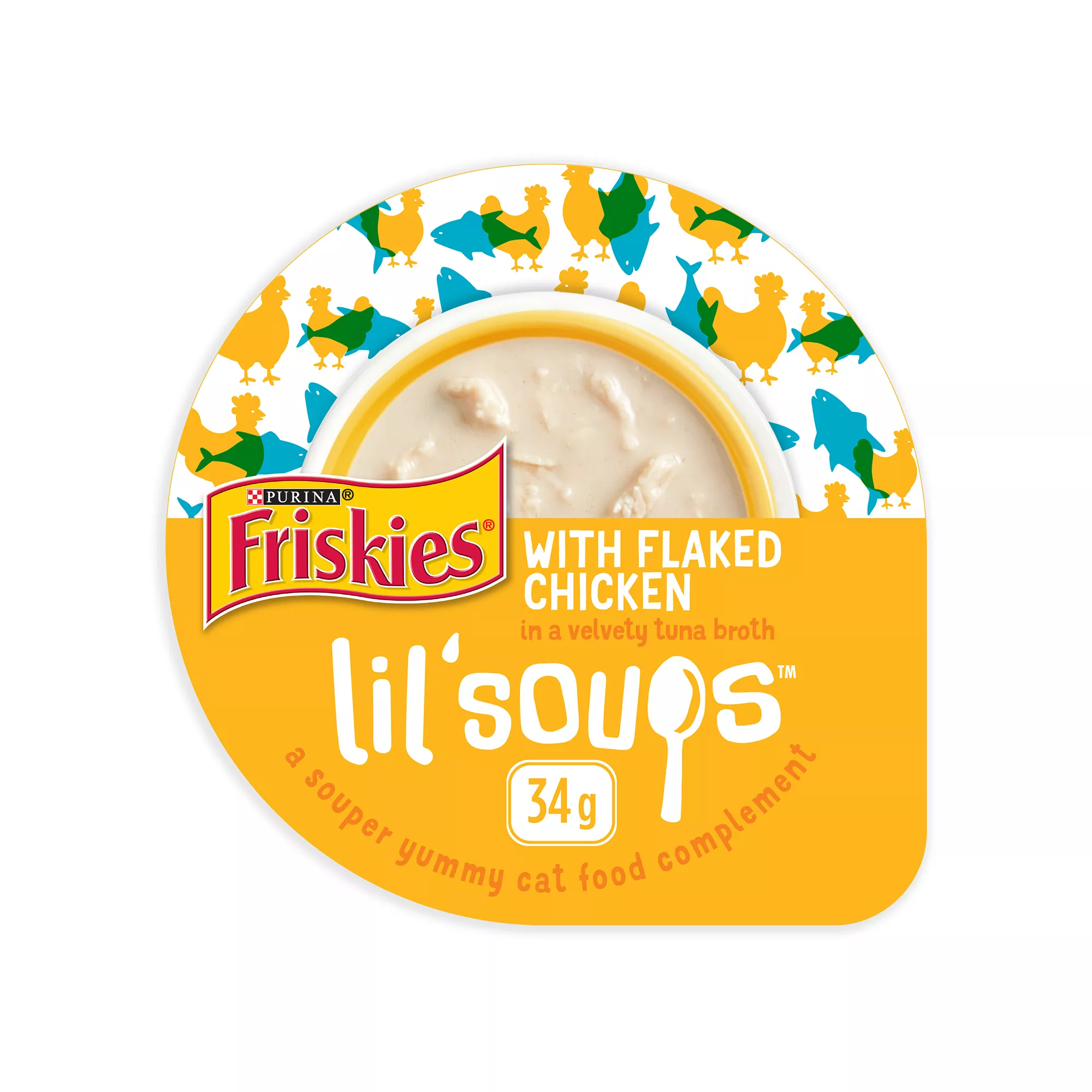 Purina® Friskies® Lil' Soups&trade; in Velvety Tuna Broth Cat Treat - Flaked Chicken