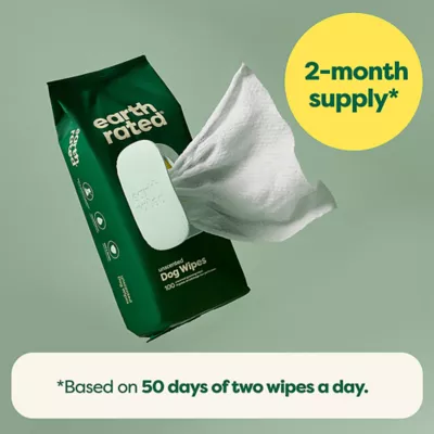 Product Earth Rated Scented Dog Wipes, 100 Count