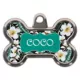 Product TagWorks® Tropical Floral Bone Personalized Pet ID Tag