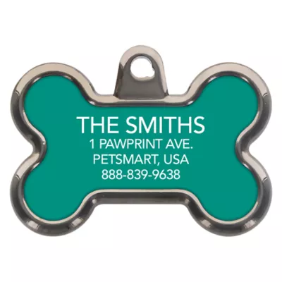 Product TagWorks® Tropical Floral Bone Personalized Pet ID Tag