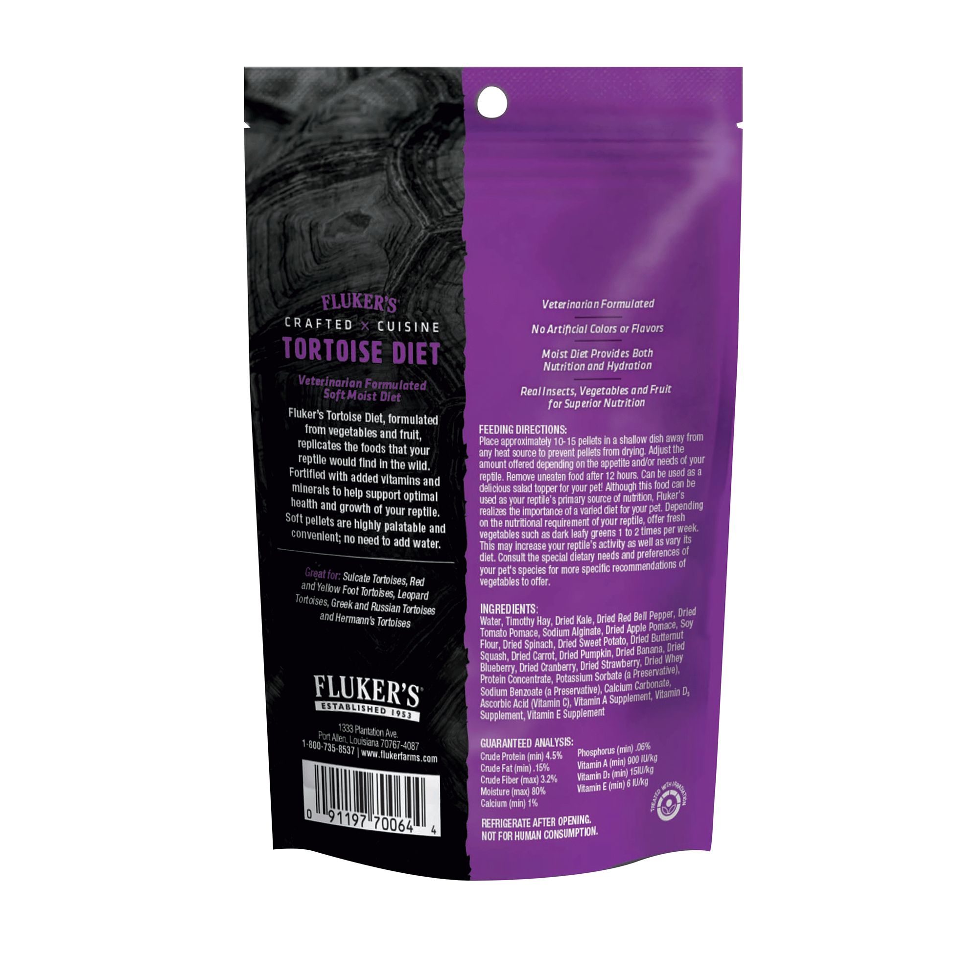 Fluker's® Crafter Cuisine Tortoise Diet - Tortoise Reptile Food - 6.75 oz - thumbnail 2