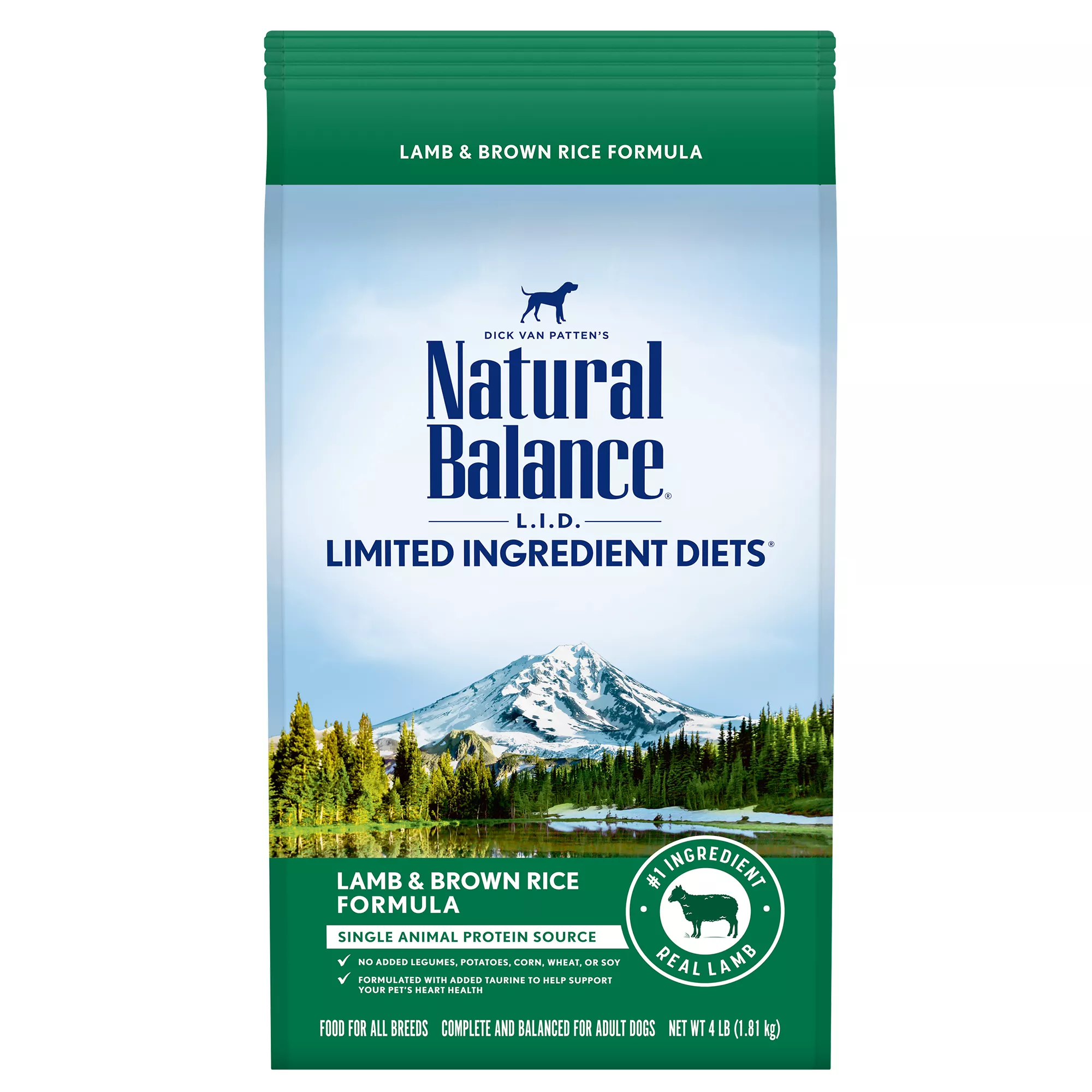 Natural Balance Limited Ingredient Diets With-Grain Adult Dog Food - Lamb & Brown Rice