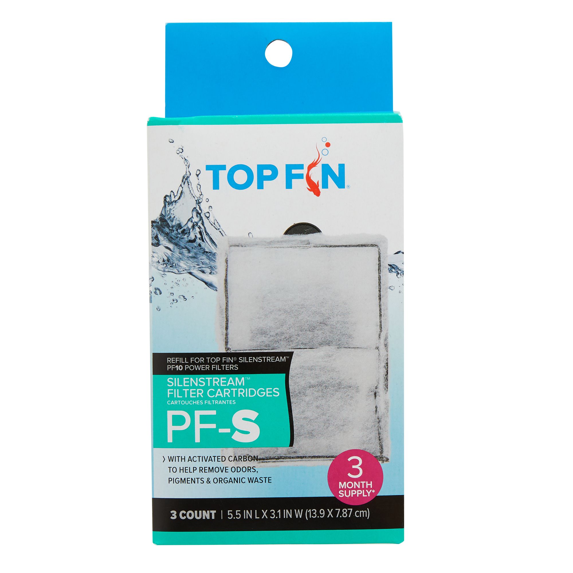 Top Fin® PF-S Silenstream Aquarium Filter Cartridges, fish Filter Media