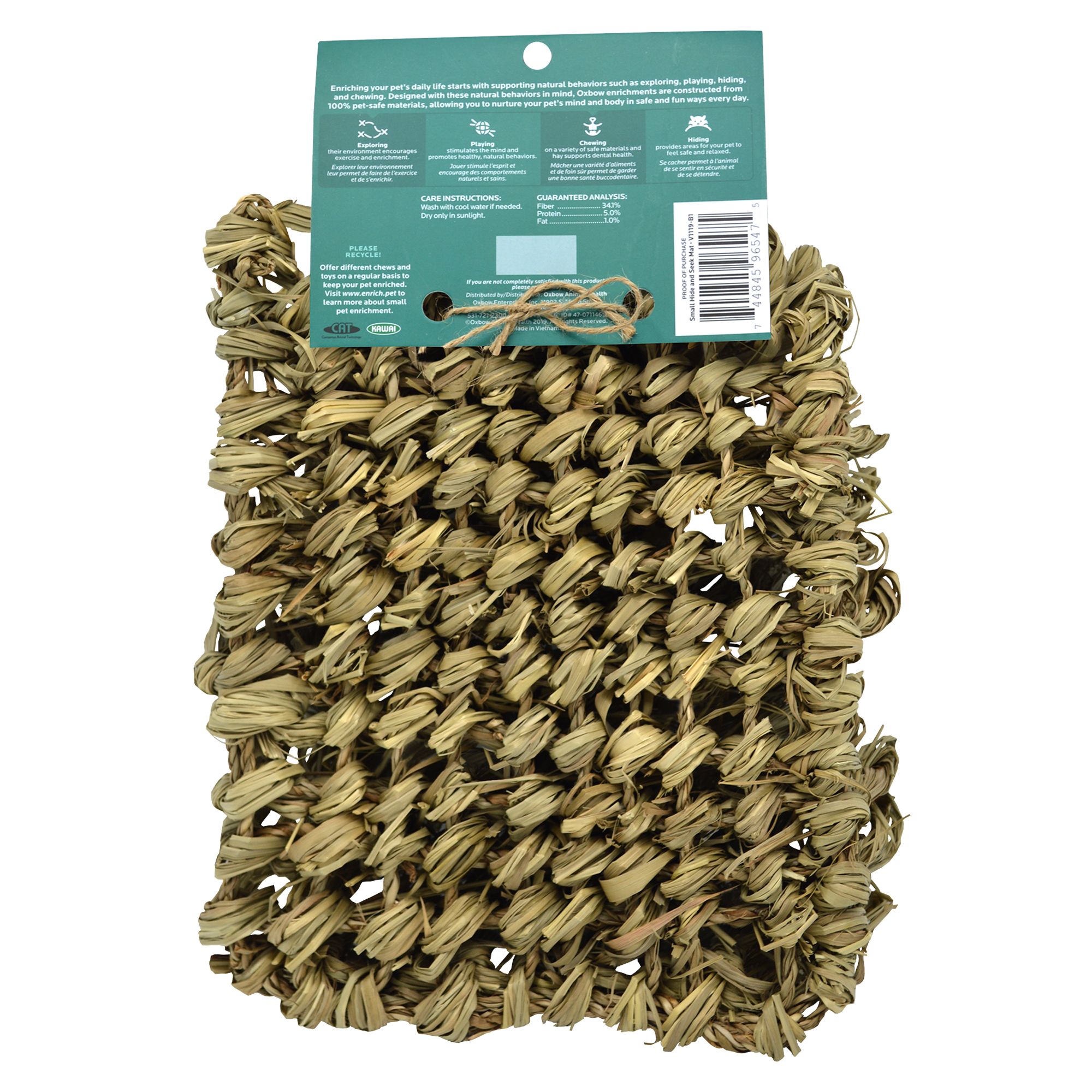 Oxbow Timothy Hay Hide & Seek Small Pet Chew Mat - thumbnail 2