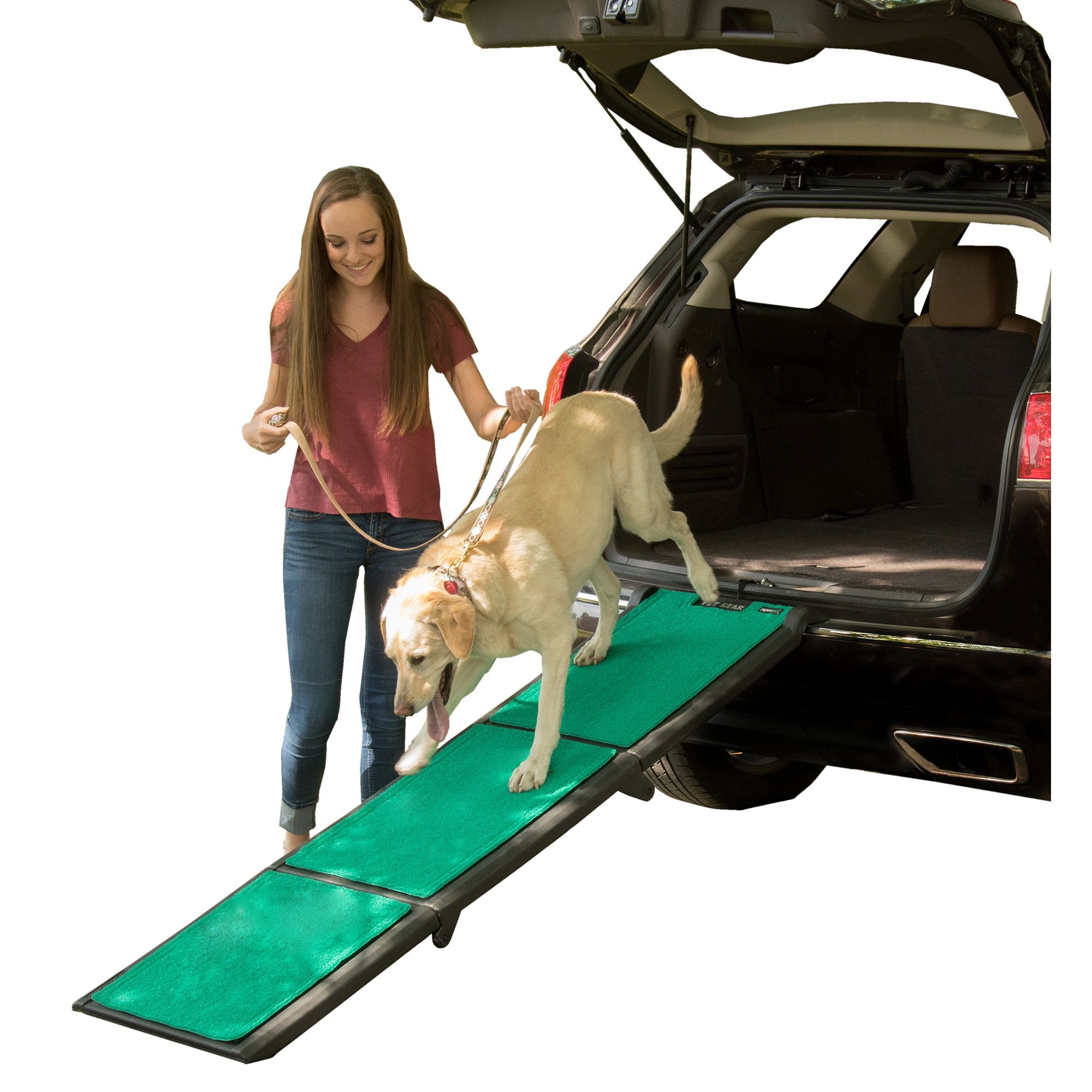 Pet Gear Tri Fold Pet Ramp with SupertraX