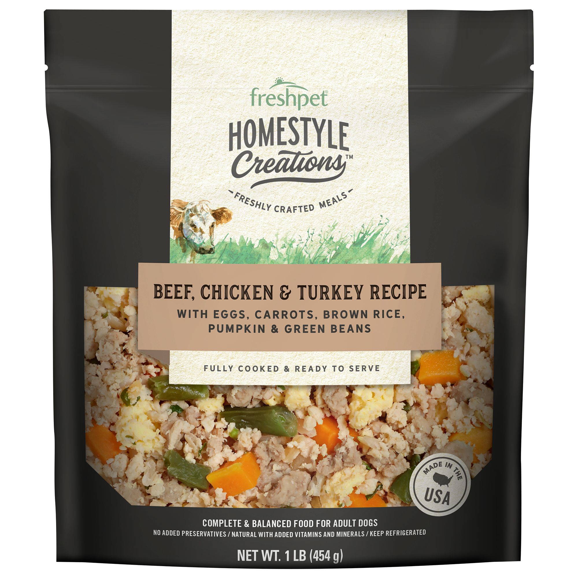 Freshpet Homestyle Creations All Life Stage Dog Food Fresh Beef Chicken Turkey