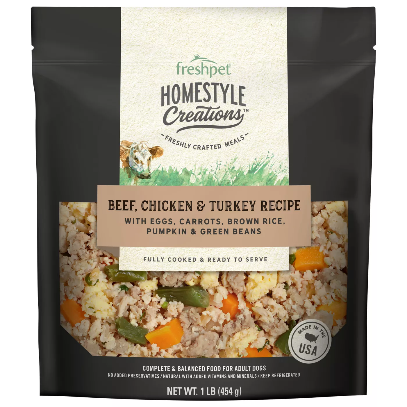 Freshpet Homestyle Creations All Life Stage Dog Food Fresh Beef Chicken Turkey