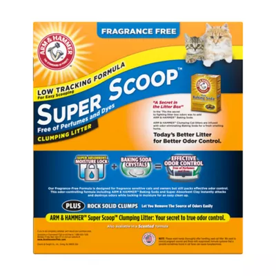 Product Arm & Hammer™ Super Scoop Clumping Clay Cat Litter - Unscented, Low Tracking