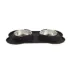 Top Paw® Black Silicone Double Dog Bowl with Mat, 1.75-cup image thumbnail 1