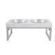 Product Top Paw® White Marble Folding Legs Elevated Dog Feeder, 3.5-cup