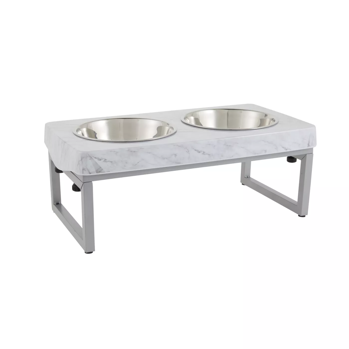 Marble dog bowl stand sales