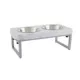 Product Top Paw® White Marble Folding Legs Elevated Dog Feeder, 3.5-cup