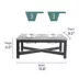 Top Paw® Grey Stone Top with Metal Legs Elevated Double Diner Dog Bowls image thumbnail 2