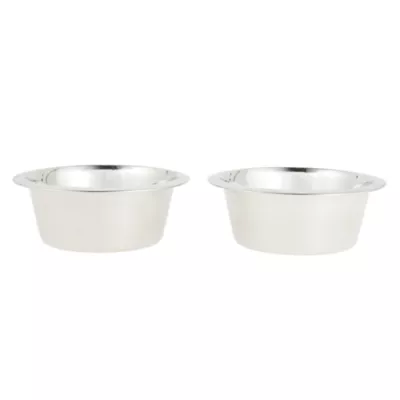 Product Top Paw® Grey Stone Top with Metal Legs Elevated Double Diner Dog Bowls