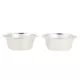 Product Top Paw® Grey Stone Top with Metal Legs Elevated Double Diner Dog Bowls