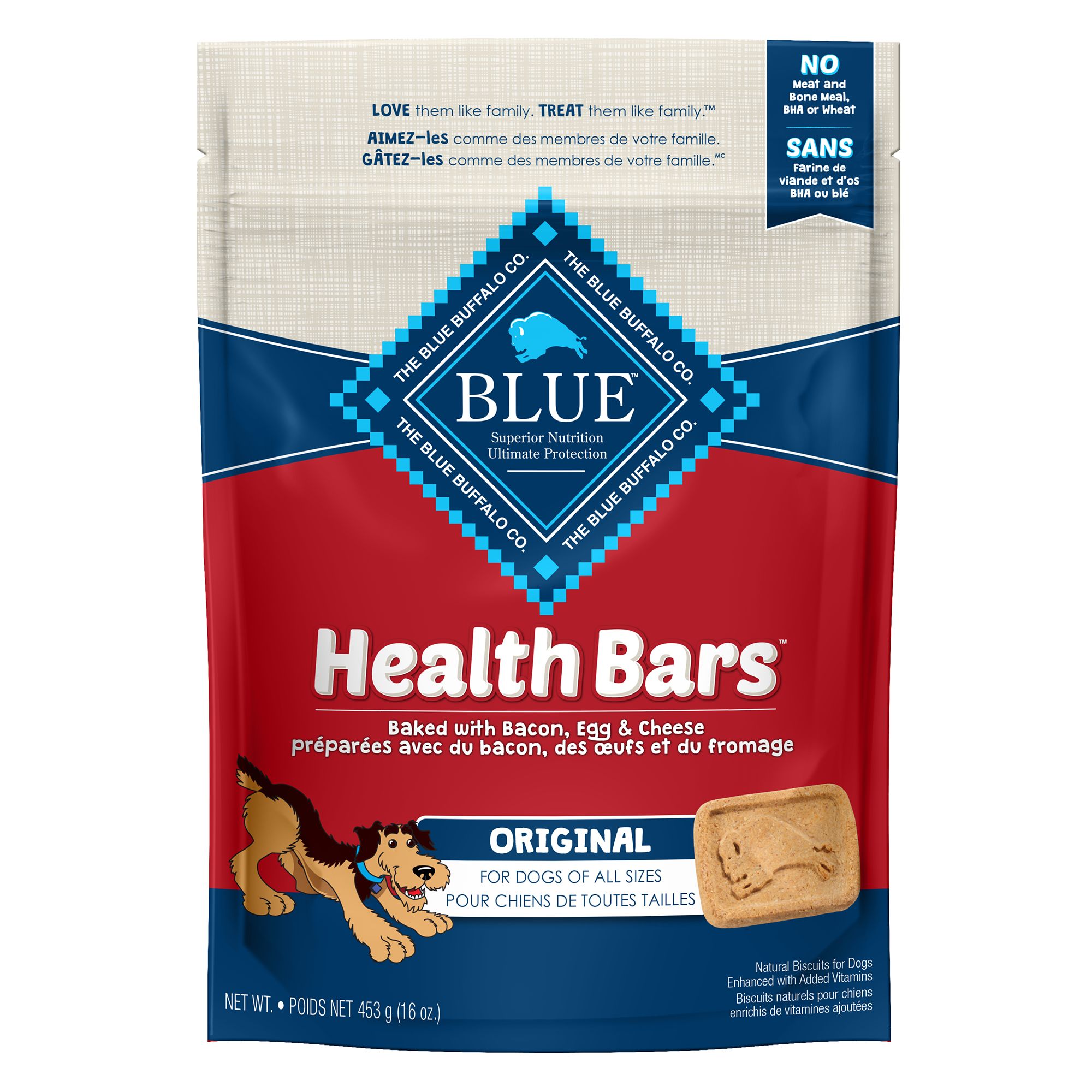 Blue Buffalo All Life Stages Treat Dog Treats Natural Bacon Egg Cheese