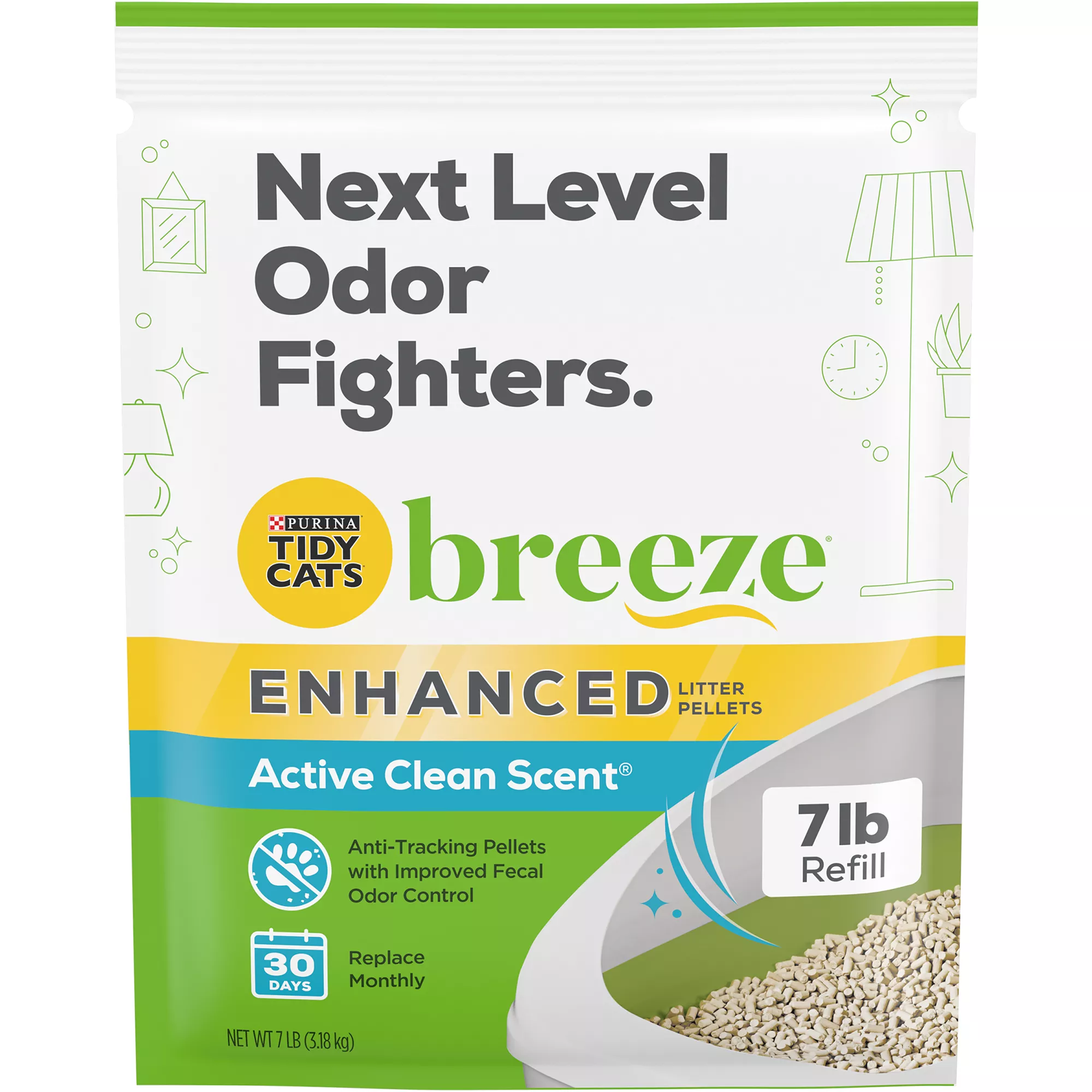 Purina® Tidy Cats® Breeze  Enhanced Cat Litter Pellets - Active Clean Scent, Low Tracking