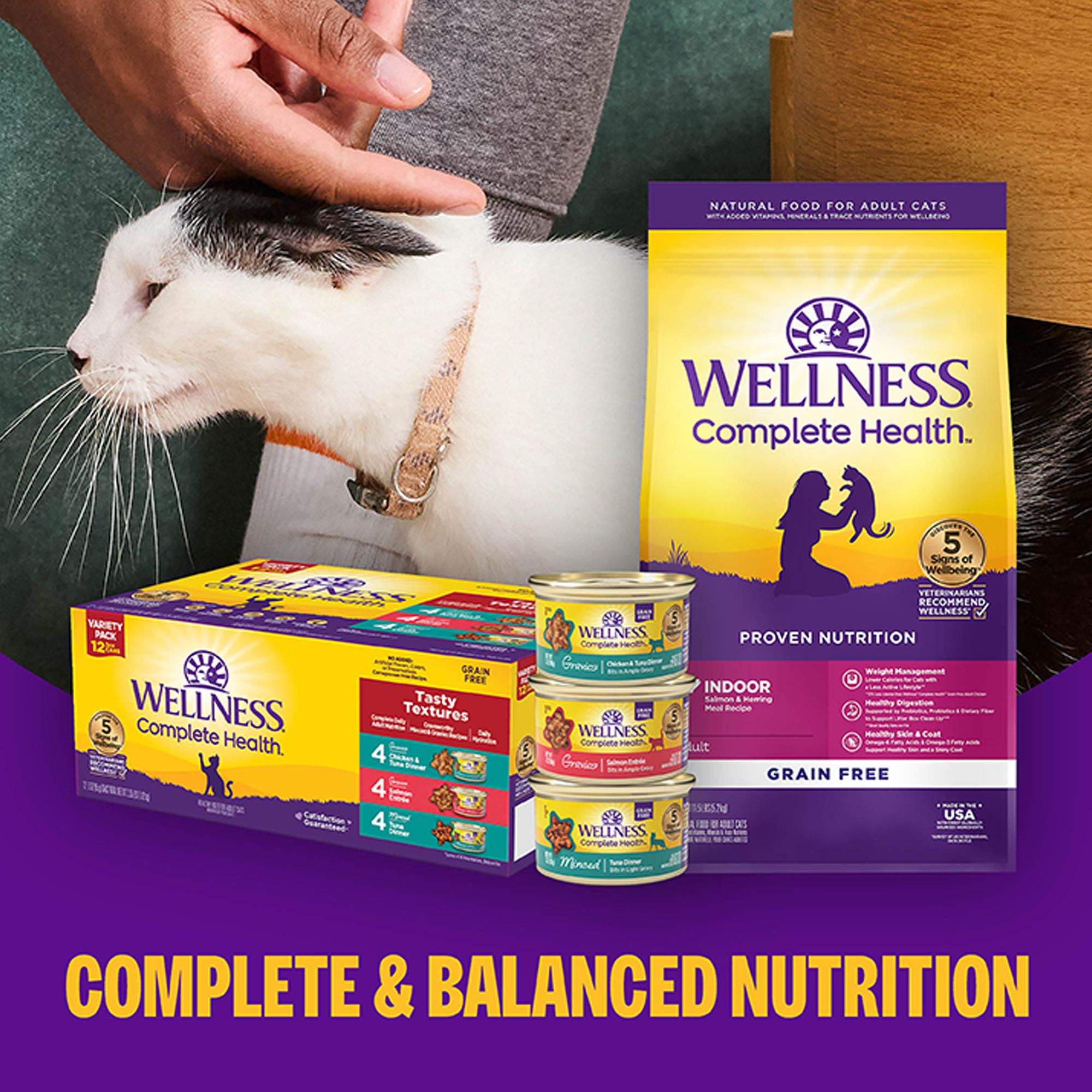 ファルミナキャットフードＸ2袋 Wellness® Complete Health Adult Cat Wet Food - Seafood Pate