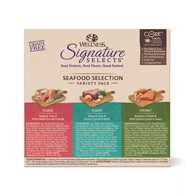 Product Wellness® Signature Selects Adult Cat Wet Food - Seafood Selections, Variety Pack, 8 CT, 22.4 OZ