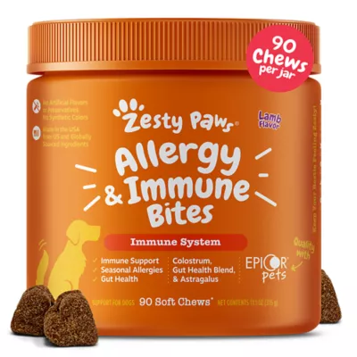 Product Zesty Paws Allergry & Immune System Supplement for Dogs - Lamb Flavored Soft Chews - 90 Count