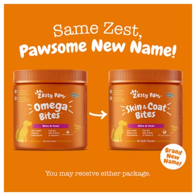 Product Zesty Paws Omega Bites for Dogs - Chicken Flavor - 90 Ct