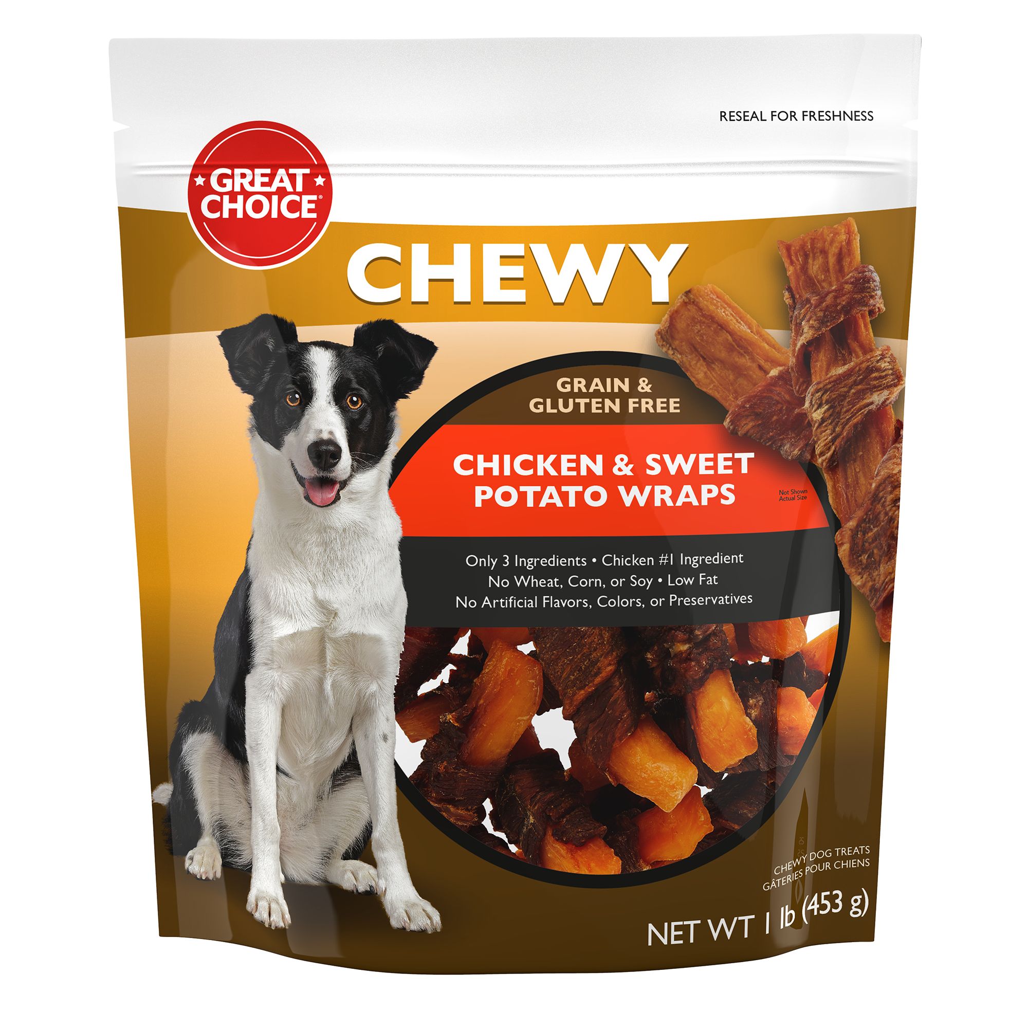 Great Choice Dog Wrapped Treat Chicken Sweet Potato