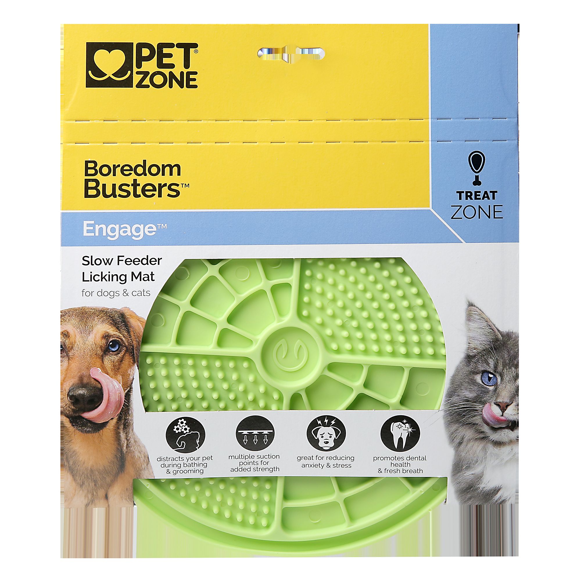 Pet Zone Boredom Busterz Engage Licking Mat Green
